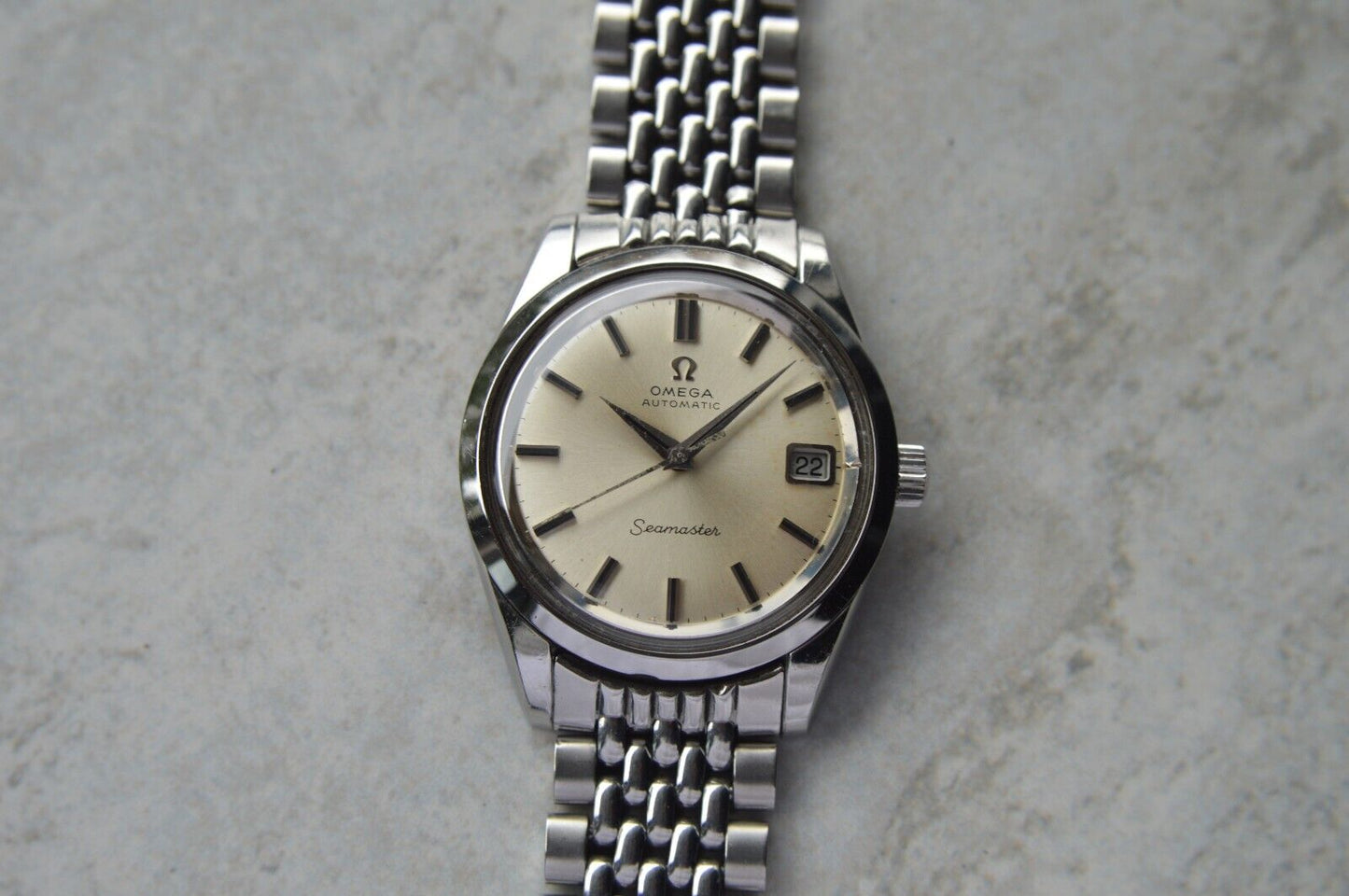 1969 Omega Seamaster Vintage Mens Automatic Beads Of Rice Bracelet Watch 166.010
