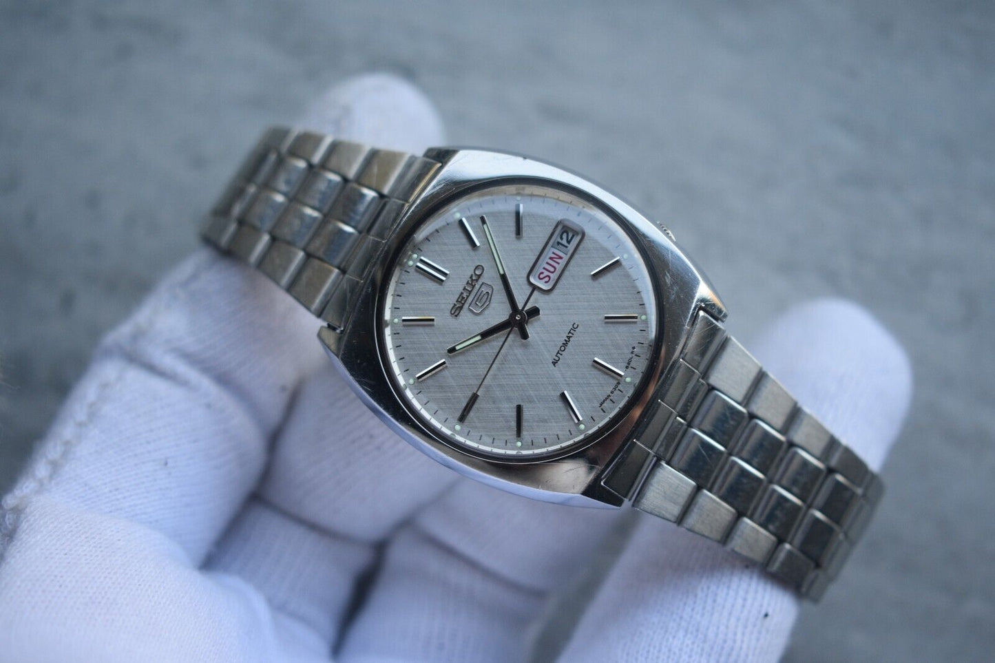 October 1980 Seiko Vintage 6309 Automatic Bracelet Rare Steel Day Date Watch