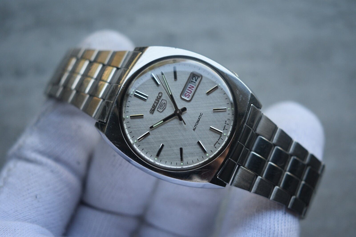 October 1980 Seiko Vintage 6309 Automatic Bracelet Rare Steel Day Date Watch