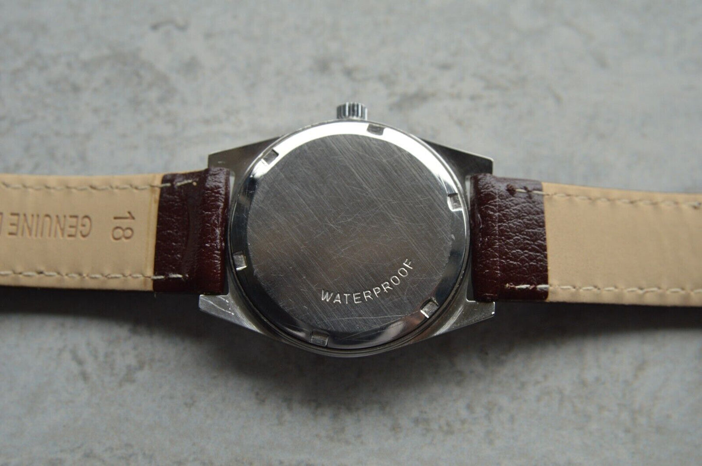 1970 Omega Geneve Vintage Rare Steel Men's Leather Watch Mechanical Rare