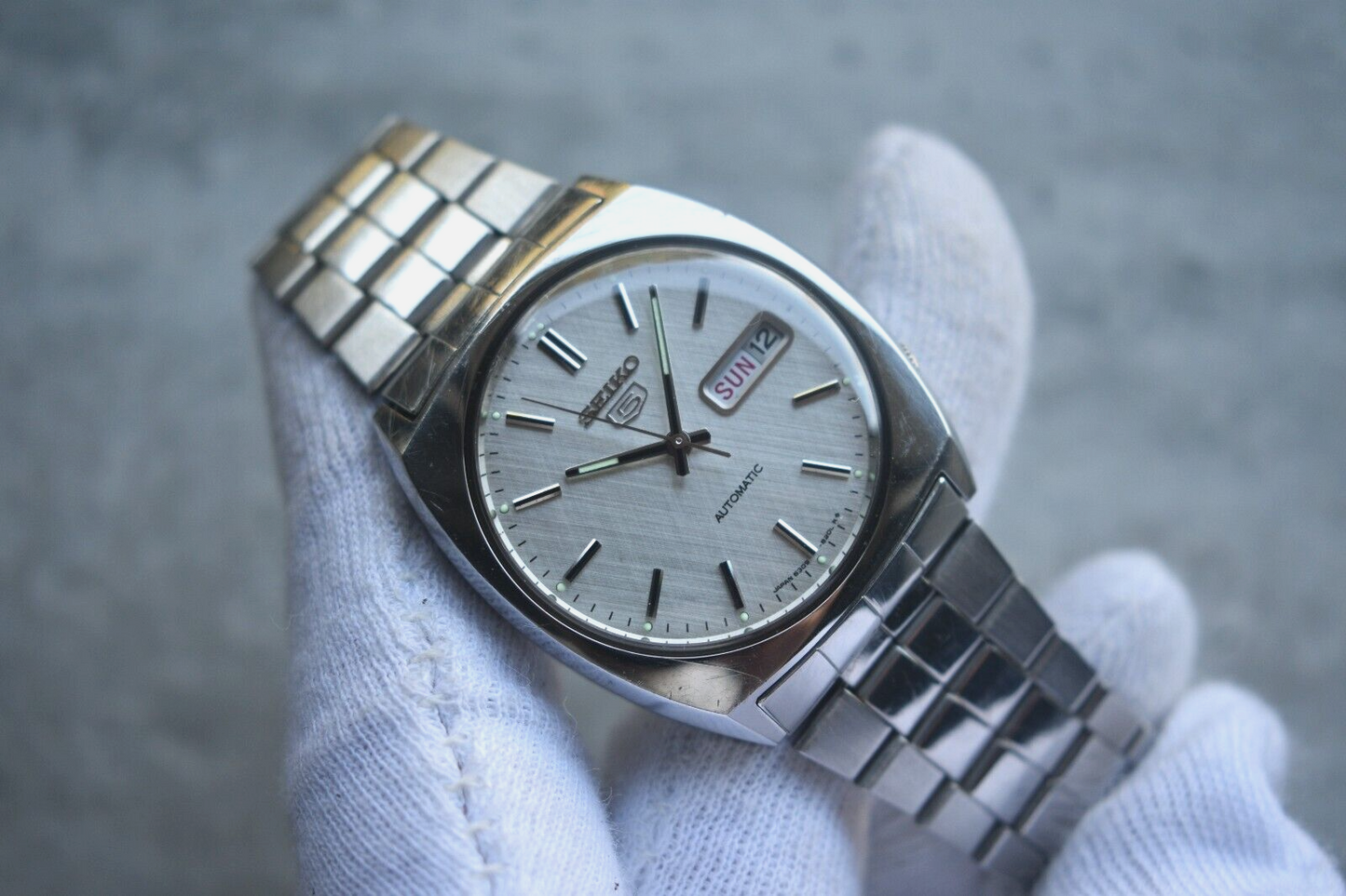 October 1980 Seiko Vintage 6309 Automatic Bracelet Rare Steel Day Date Watch
