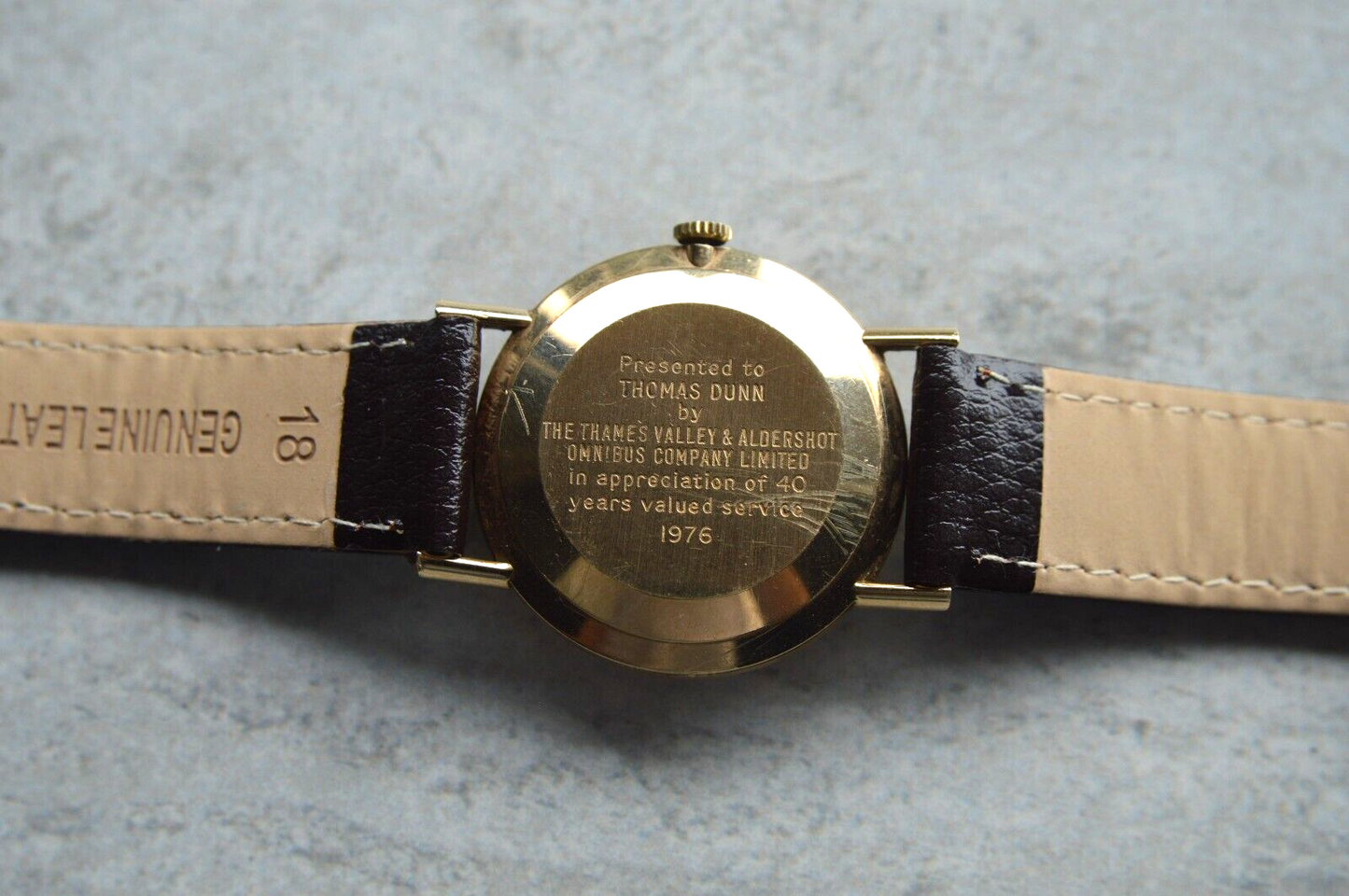 1975 Vintage Omega 9K Gold Date Rare Mechanical Dress Watch