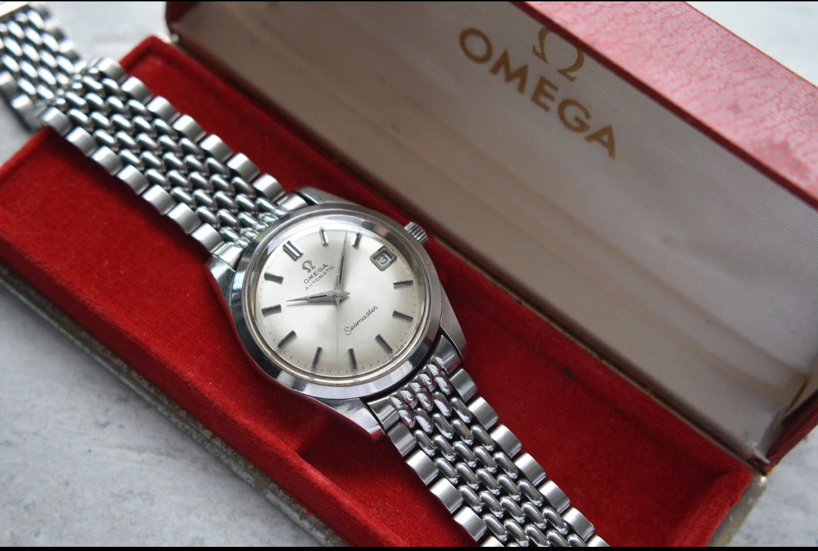 1969 Omega Seamaster Vintage Mens Automatic Beads Of Rice Bracelet Watch 166.010