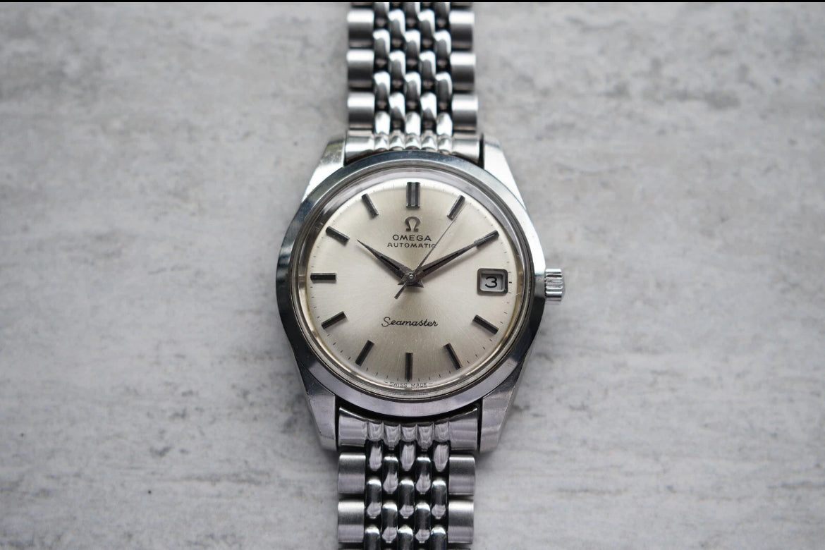 1969 Omega Seamaster Vintage Mens Automatic Beads Of Rice Bracelet Watch 166.010