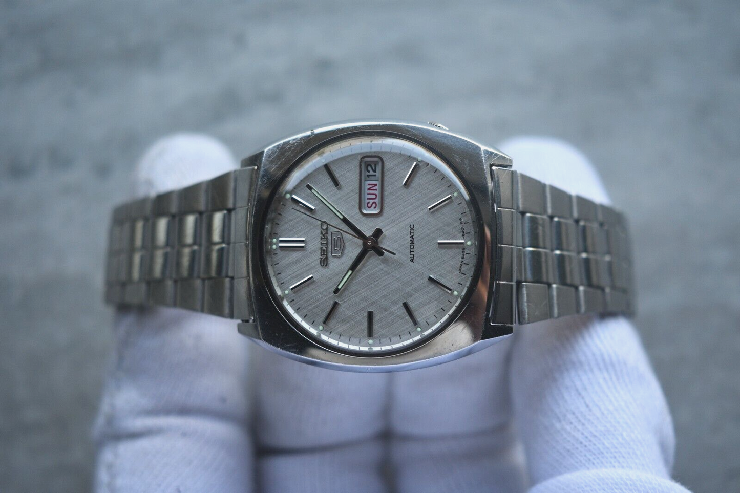 October 1980 Seiko Vintage 6309 Automatic Bracelet Rare Steel Day Date Watch