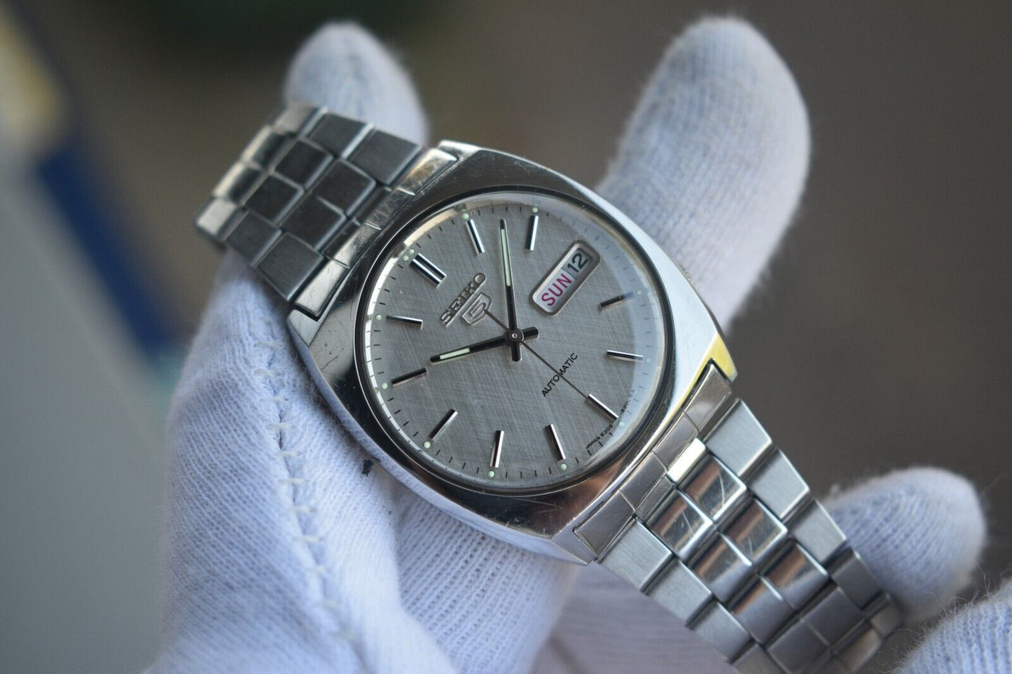October 1980 Seiko Vintage 6309 Automatic Bracelet Rare Steel Day Date Watch