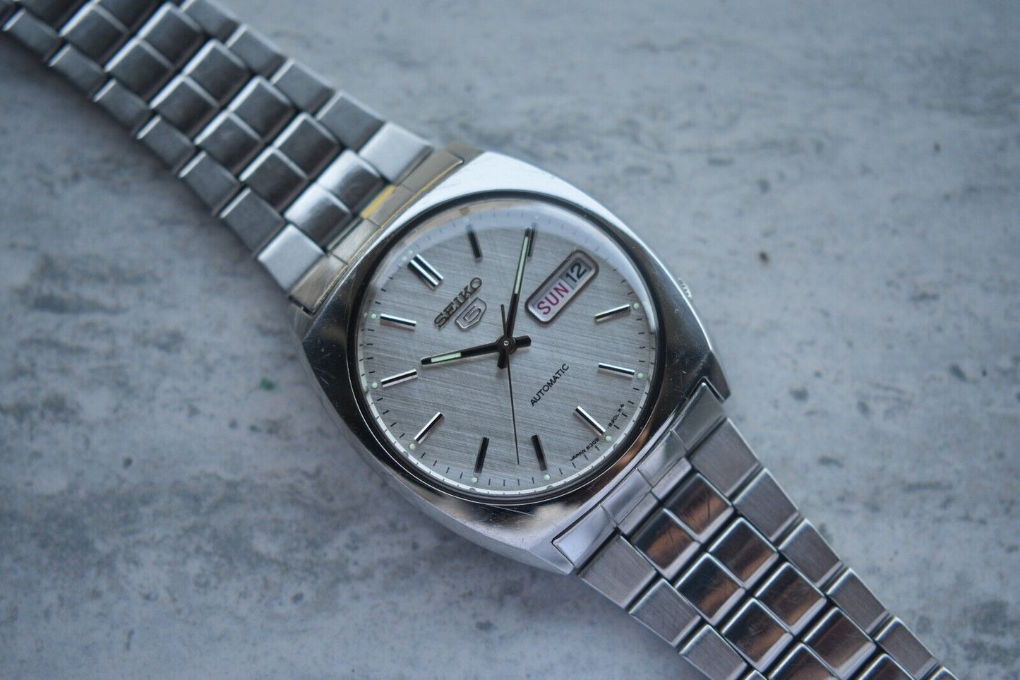 October 1980 Seiko Vintage 6309 Automatic Bracelet Rare Steel Day Date Watch