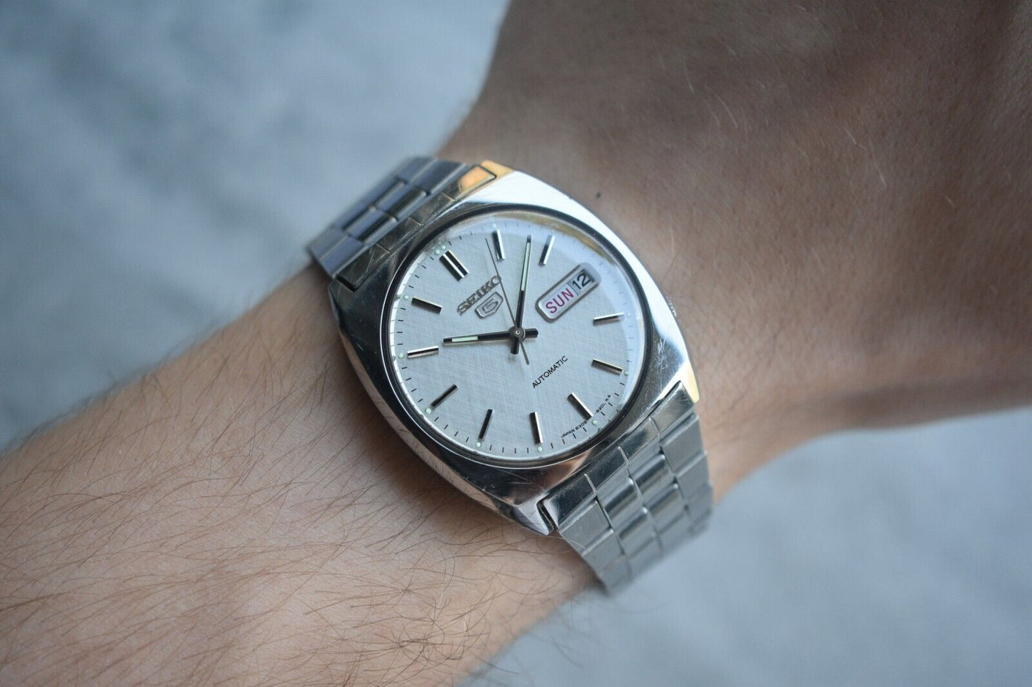 October 1980 Seiko Vintage 6309 Automatic Bracelet Rare Steel Day Date Watch